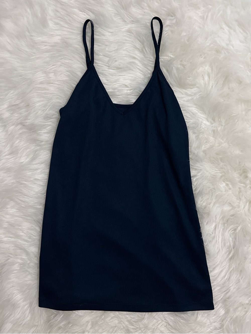 Classic Black V-Neck Spaghetti Strap Slip Dress